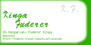 kinga fuderer business card